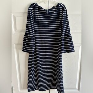 White House Black Market Navy Striped Women's Dress